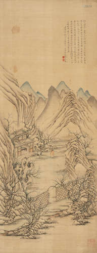 钱杜（1764～1845） 1786年作 山居图 立轴 设色绢本