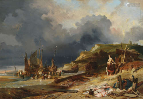 尤金·伊沙贝（1803～1886） 满载而归 布面 油画