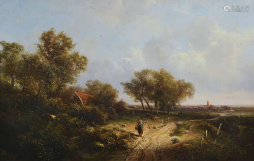 彼得·罗德维·弗朗西斯科·克莱弗（1816～1900） 出游 木板 油画