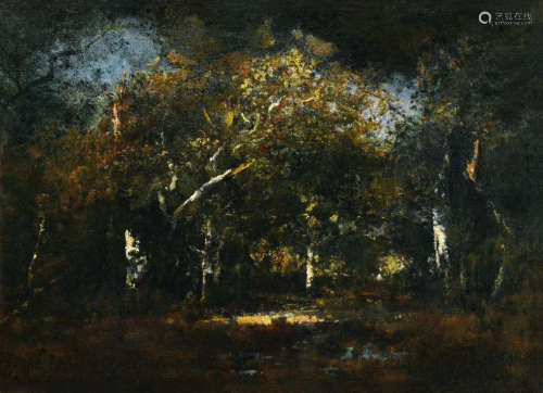 佩纳·纳西斯·迪亚兹·德·拉（1808～1876） 巴比松林间 布面 油画