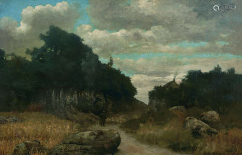 古斯塔夫·库尔贝（1819～1977） 汝拉山的牧羊人 布面 油画