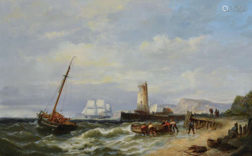 皮尔特·康奈利·窦曼森（1833～1908） 港湾 布面 油画