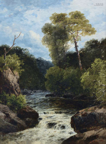 约翰·布兰顿·史密斯（1848～1884） 1869年作 曲径通幽 布面 油画