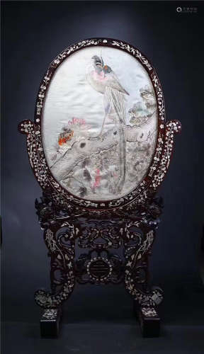 20TH CENTURY, A PAIR OF IMPERIAL FLORAL PATTERN PANELS, THE REPUBLIC OF CHINA
