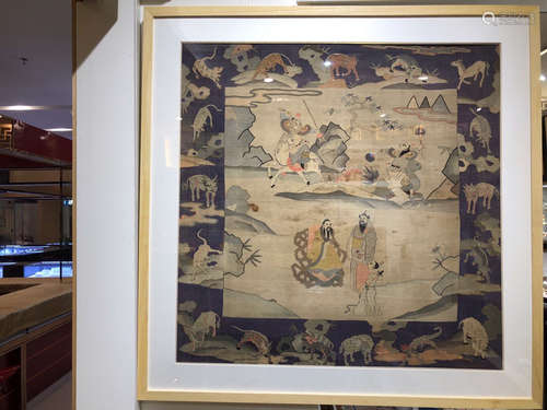 17-19TH CENTURY, A STORY DESIGN JIANG SILK PAINTING, QING DYNASTY