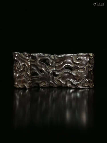 17-19TH CENTURY, A RED SANDALWOOD INK BED, QING DYNASTY