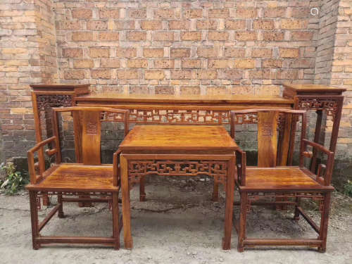 14-16TH CENTURY, A SET OF ZHONGTANG PEAR WOOD FURNITURE, MING DYNASTY