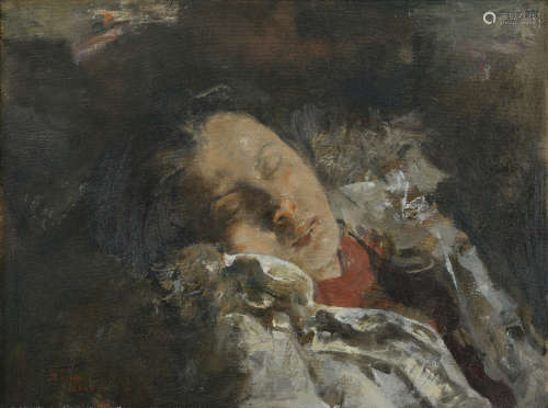 郭润文（b.1955 ） 2005年作 睡 布面 油画
