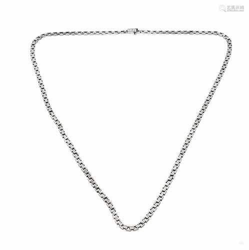 Collier WG 750/000 mit Kastenschließe und SI-Acht, L. 25,3 gNecklace WG 750/000 with box clasp and