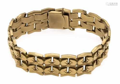 Armband GG 750/000 Kastenschließe mit SI-Acht, L. 18,7 cm, 37,1 gBracelet GG 750/000 Box Clasp