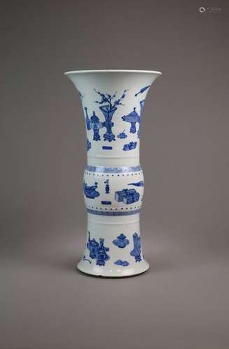 A Chinese Blue and White Sleeve Vase