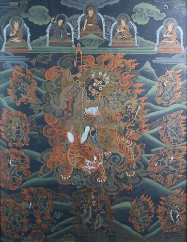 A Tibetan Thangka of Vajrapani, Bhutan 20th century