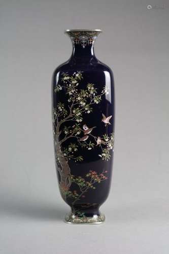 A Large and Impressive Cloisonne Vase by Hayashi Kodenji