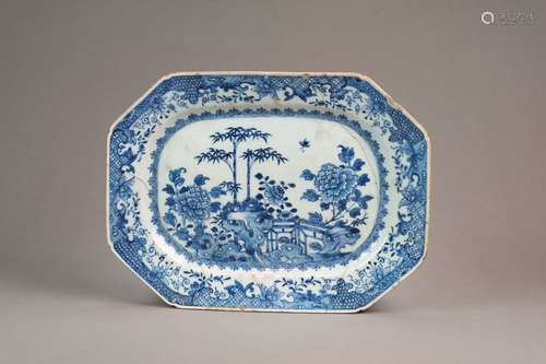 Four Various Chinese Blue and White Graduated Platters