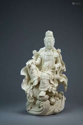 A Chinese Blanc de Chine Figure of Guanyin