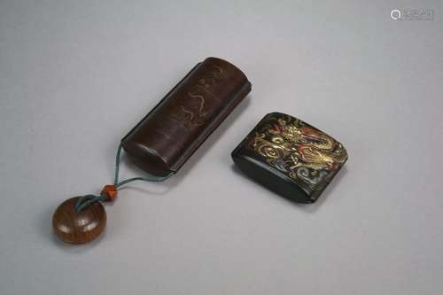 Two Japanese lacquer inro