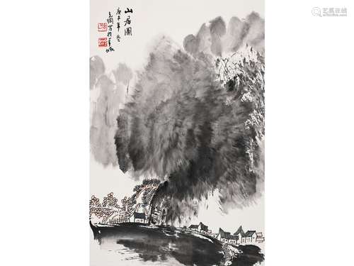 孙克纲（b.1923） 山居图 镜片 设色纸本