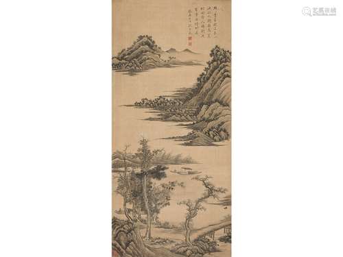 沈宗敬（1669～1735） 山水 立轴 水墨纸本