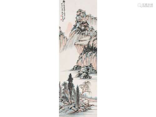 陈半丁（1876～1970） 山水 立轴 设色纸本