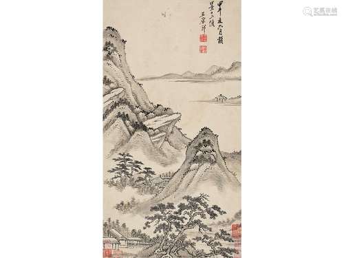 王原祁（1642～1715） 山水 立轴 水墨纸本