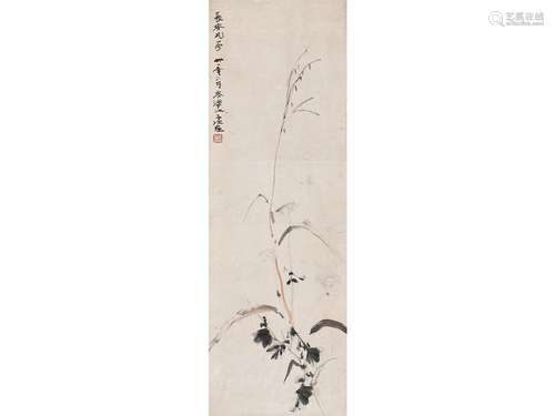 杨善深（1913～2004） 花草 立轴 设色纸本