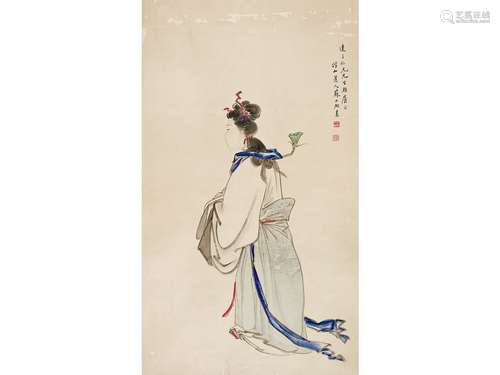 苏六朋（1791～1862） 麻姑 中堂立轴 设色纸本