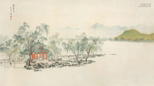 陈少梅（1909～1954） 1953年作 颐和园小景 镜心 设色绢本