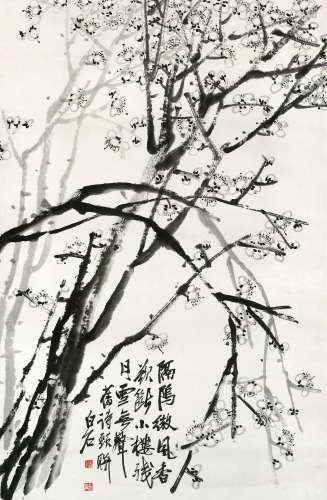 齐白石（1864～1957） 雪夜梅香 立轴 水墨纸本