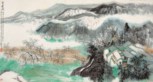 何海霞（1908～1998） 1980年作 香雪海 镜心 设色纸本