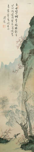 溥儒（1896～1963） 春日山水 立轴 设色绢本