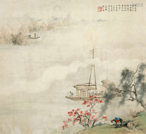 吴青霞（1910～2008） 1997年作 江上琵琶行 镜心 设色纸本