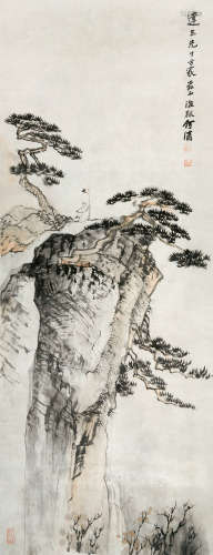 何海霞（1908～1998） 松崖远眺 镜心 设色纸本