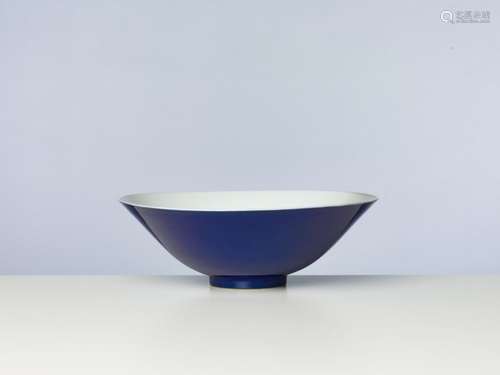 THE ‘DORIS DUKE’ SACRIFICAL BLUE CONICAL PORCELAIN BOWL…