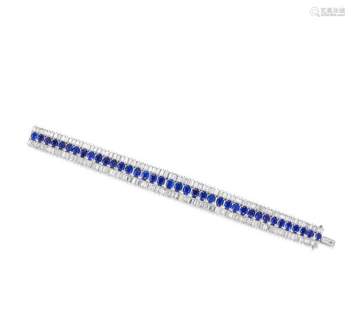 A Sapphire and Diamond Bracelet