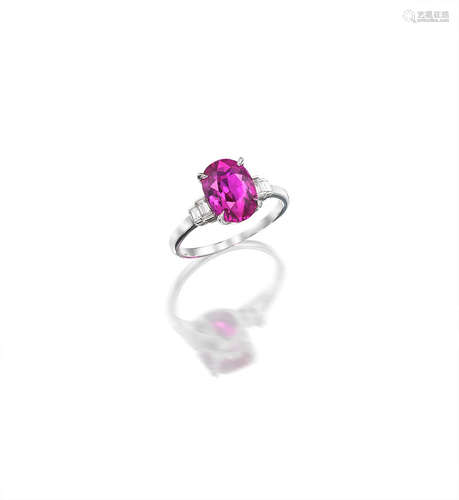 A Ruby and Diamond Ring