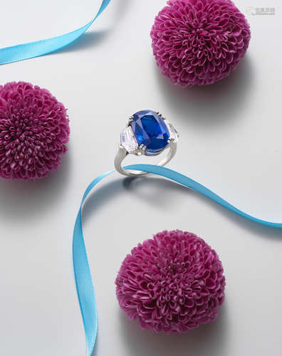 A Fine Sapphire and Diamond Ring,   by Bulgari