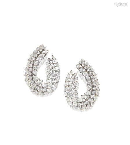 A Pair of Diamond Earrings