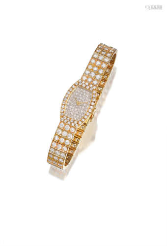 A Ladies Diamond Wristwatch,   by Van Cleef and Arpels