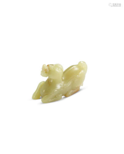 Song Dynasty or earlier An exceptionally rare and important yellow jade 'Heavenly' horse, tianma