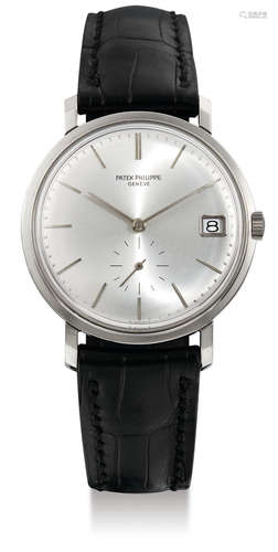 Patek Philippe, A Fine White Gold Automatic Wristwatch with Date