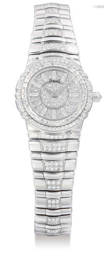 Piaget, A Fine Lady's White Gold and Diamond-Set Bracelet Watch