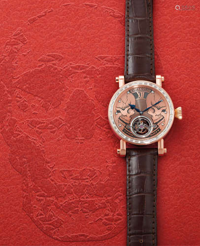 Speake-Marin, A Very Rare Limited Edition Red Gold and Diamond-Set Tourbillon Automatic Wristwatch