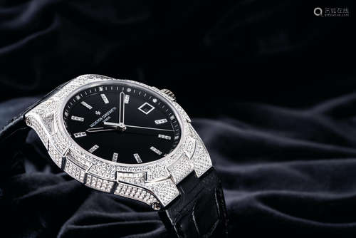 Vacheron Constantin, A Fine White Gold and Diamond-Set Automatic Centre Seconds Wristwatch with Date