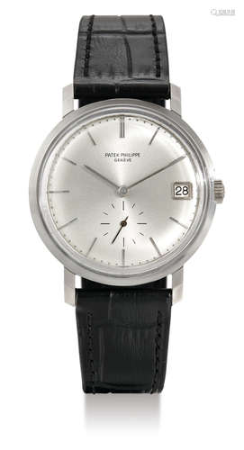 Patek Philippe, A Fine White Gold Automatic Wristwatch with Date