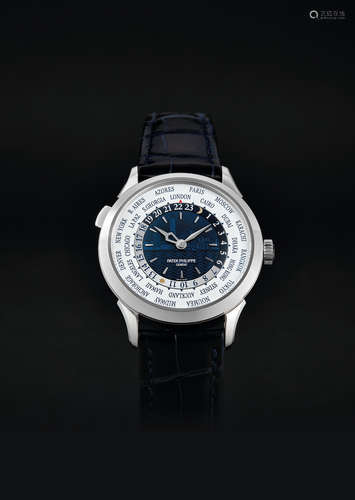 Patek Philippe, A Rare Special Edition White Gold Automatic Worldtime Wristwatch