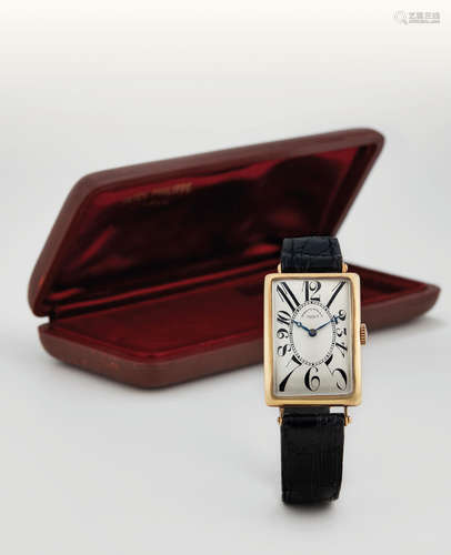 Patek Philippe, A Fine and Rare Early Yellow Gold Rectangular Wristwatch