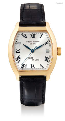 Antoine Preziuso, A Rare Limited Edition Yellow Gold Erotic Automaton centre Seconds  Wristwatch