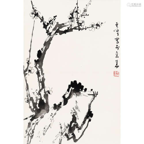 孙其峰（b.1920） 梅花 纸本水墨 立轴