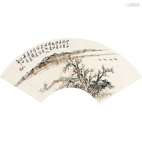 徐世昌（1855-1939） 山水 纸本设色 镜心