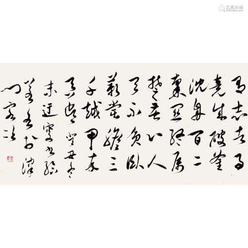 1973 年作 吴玉如（1898-1982） 书法 纸本水墨 镜片
